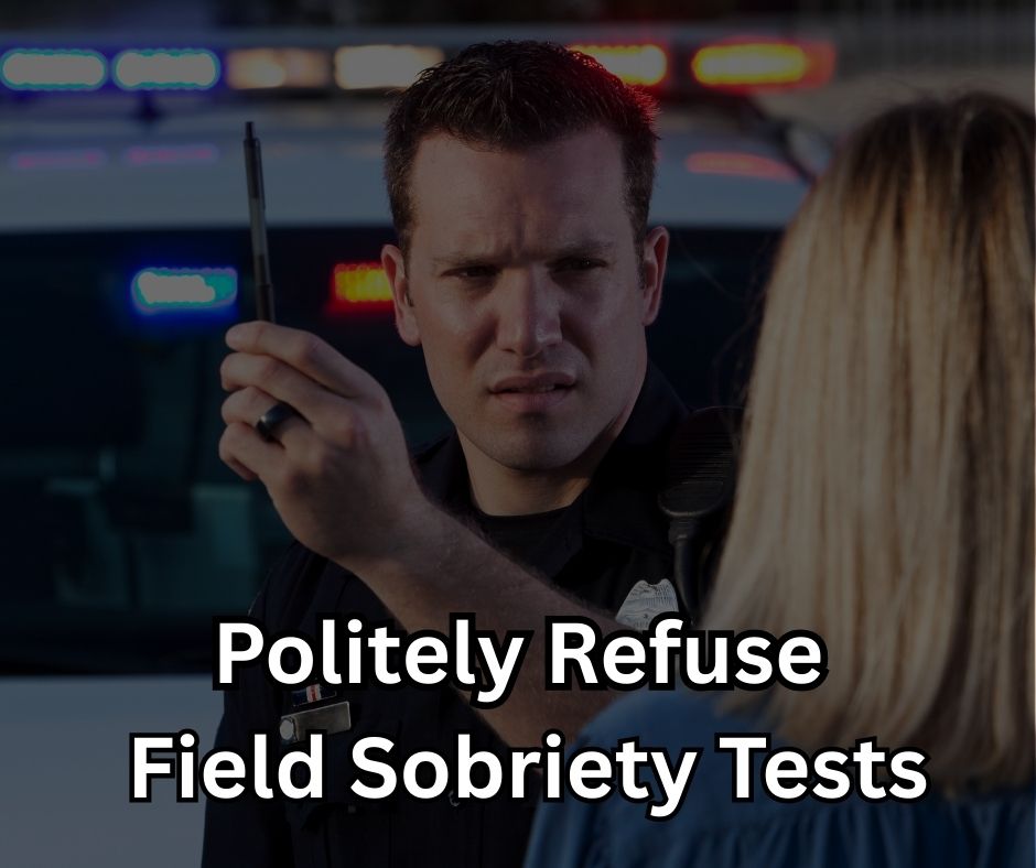 Image depicting a scenario of refusing field sobriety tests.